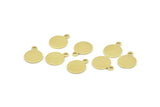 Brass Cabochon Tag, 50 Raw Brass Cabochon Tags With 1 Loop (13x10x0.80mm) M037