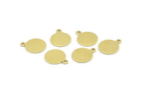 Brass Cabochon Tag, 24 Raw Brass Cabochon Tags With 1 Loop (15x12x0.80mm) M036
