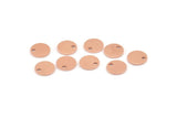 Copper Cabochon Tag, 50 Raw Copper Cabochon Tags With 1 Hole, Stamping Tags (8x0.80mm) M010