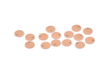 Copper Cabochon Tag, 50 Raw Copper Cabochon Tags With 1 Hole, Stamping Tags (8x0.80mm) M010