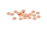 Copper Cabochon Tag, 50 Raw Copper Cabochon Tags With 1 Hole, Stamping Tags (8x0.80mm) M010