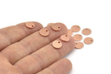Copper Cabochon Tag, 50 Raw Copper Cabochon Tags With 1 Hole, Stamping Tags (8x0.80mm) M010