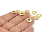 Brass Circle Connector, 50 Raw Brass Circle Rings, Findings (10x0.80mm) M034