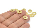 Brass Circle Connector, 50 Raw Brass Circle Rings, Findings (10x0.80mm) M034