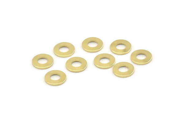 Brass Circle Connector, 100 Raw Brass Circle Rings, Findings (8x0.80mm) M033