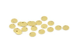 Brass Cabochon Tag, 50 Raw Brass Cabochon Tags With 1 Hole, Stamping Tags (8x0.80mm) M045