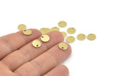 Brass Cabochon Tag, 50 Raw Brass Cabochon Tags With 1 Hole, Stamping Tags (8x0.80mm) M045