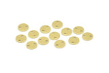 Brass Cabochon Tag, 50 Raw Brass Cabochon Tags With 2 Holes, Stamping Tags (8x0.80mm) M047
