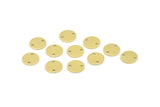 Brass Cabochon Tag, 50 Raw Brass Cabochon Tags With 2 Holes, Stamping Tags (10x0.80mm) M048