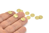 Brass Cabochon Tag, 50 Raw Brass Cabochon Tags With 2 Holes, Stamping Tags (10x0.80mm) M048