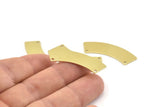 Brass Rectangle Blank 10 Raw Brass Rectangle Stamping Blanks With 2 Holes (37x10x0.80mm) M077