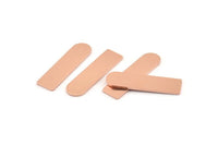 Copper Blank, 24 Raw Copper Geometric Stamping Blanks (23x6x0.80mm) M090