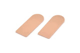 Copper Blank, 12 Raw Copper Geometric Stamping Blanks (25x10x0.80mm) M089