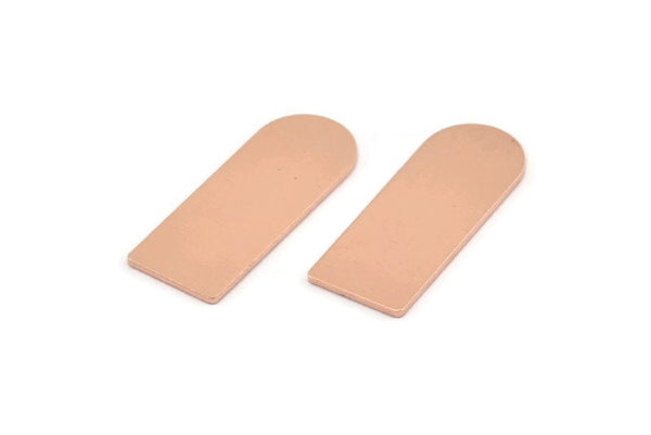 Copper Blank, 12 Raw Copper Geometric Stamping Blanks (25x10x0.80mm) M089