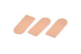 Copper Blank, 12 Raw Copper Geometric Stamping Blanks (25x10x0.80mm) M089