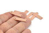 Raw Copper Charm, 24 Raw Copper Geometric Connectors With 2 Holes, Charms, Findings (23x6x0.80mm) M091