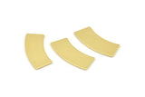 Brass Rectangle Blank, 12 Raw Brass Rectangle Stamping Blanks (28x10x0.80mm) M081