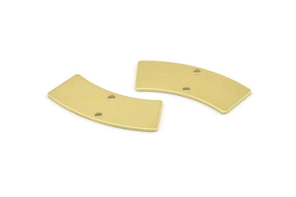 Brass Rectangle Blanks, 12 Raw Brass Rectangle Connectors With 2 Holes, Stamping Blanks (28x10x0.80mm) M082