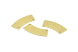 Brass Rectangle Blank, 12 Raw Brass Rectangle Connectors With 2 Holes, Stamping Blanks (28x10x0.80mm) M083