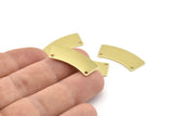 Brass Rectangle Blank, 12 Raw Brass Rectangle Connectors With 2 Holes, Stamping Blanks (28x10x0.80mm) M083