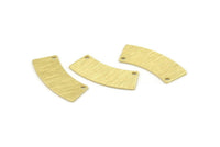 Brass Rectangle Blank, 12 Textured Raw Brass Rectangle Connectors With 2 Holes, Stamping Blanks (28x10x0.80mm) M086
