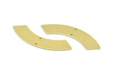 Brass Rectangle Blank, 8 Raw Brass Rectangle Connectors With 2 Holes, Stamping Blanks (50x10x0.80mm) M094