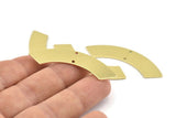 Brass Rectangle Blank, 8 Raw Brass Rectangle Connectors With 2 Holes, Stamping Blanks (50x10x0.80mm) M094