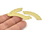 Brass Rectangle Blank, 8 Raw Brass Rectangle Connectors With 9 Holes, Stamping Blanks (50x10x0.80mm) M095