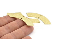 Brass Rectangle Blank, 8 Textured Raw Brass Rectangle Connectors With 2 Holes, Stamping Blanks (50x10x0.80mm) M101