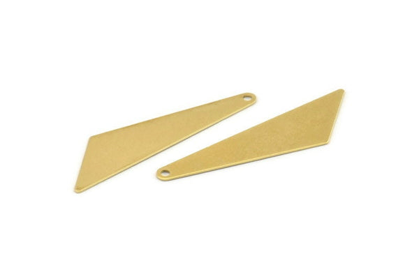 Pirinç Üçgen Tılsım, 1 Delikli 24 Ham Pirinç Üçgen Tılsım, Küpeler, Bulgular (37x10x0,50 mm) A1405