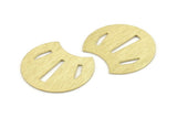 Brass Shell Blank, 4 Textured Raw Brass Shell Stamping Blanks, Findings (35x28x0.80mm) M131