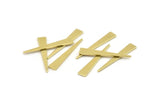 Brass Triangle Blank, 50 Raw Brass Tiny Triangle Stamping Blanks, Findings (26x4.5x0.80mm) M142