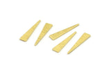 Brass Triangle Blank, 50 Textured Raw Brass Tiny Triangle Stamping Blanks, Findings (20x4.5x0.80mm) M138