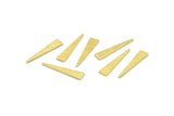 Brass Triangle Blank, 50 Textured Raw Brass Tiny Triangle Stamping Blanks, Findings (20x4.5x0.80mm) M138