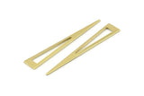 Brass Triangle Blank, 12 Raw Brass Triangle Stamping Blanks, Findings (50x8x0.80mm) M152