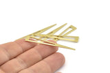 Brass Triangle Blank, 12 Raw Brass Triangle Stamping Blanks, Findings (50x8x0.80mm) M152
