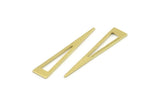 Brass Triangle Blank, 24 Raw Brass Triangle Stamping Blanks, Findings (40x8x0.80mm) M156