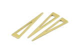 Brass Triangle Blank, 24 Raw Brass Triangle Stamping Blanks, Findings (40x8x0.80mm) M156