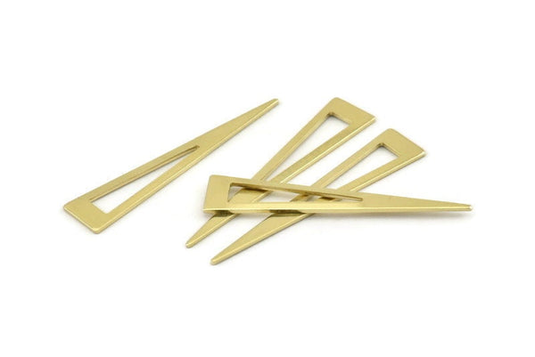 Brass Triangle Blank, 24 Raw Brass Triangle Stamping Blanks, Findings (40x8x0.80mm) M156