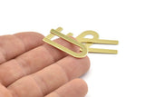 Brass U Shaped Blank, 12 Raw Brass U Shaped Stamping Blanks, Findings (30x13x0.80mm) M163