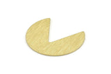 Brass Circle Blank, 8 Textured Raw Brass Pizza Slice Stamping Blanks, Findings (30x26x0.80mm) M183