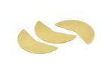 Brass Moon Blank, 12 Raw Brass Moon Stamping Blanks (31x11x0.80mm) M191