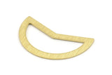 Brass Moon Blank, 10 Textured Raw Brass Moon Stamping Blanks (38x18x0.80mm) M231