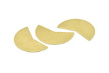 Brass Moon Blank, 6 Raw Brass Moon Stamping Blanks (38x18x0.80mm) M237