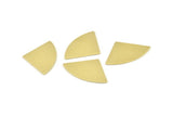 Brass Triangle Blank, 10 Raw Brass Fan Stamping Blanks, Findings (30x19x0.80mm) M220