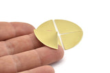 Brass Triangle Blank, 10 Raw Brass Fan Stamping Blanks, Findings (30x19x0.80mm) M220