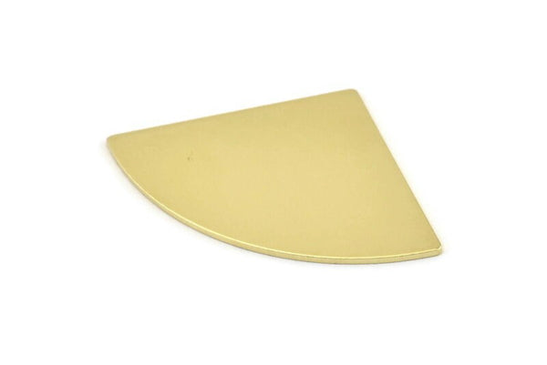 Brass Triangle Blank, 6 Raw Brass Fan Stamping Blanks, Findings (40x28x0.80mm) M214