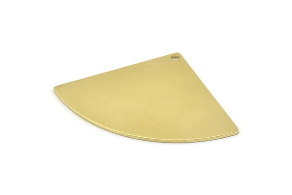Pirinç Üçgen Tılsım, 1 Delikli 6 Ham Pirinç Yelpaze Tılsımı, Damgalama Boşlukları, Bulgular (40x28x0,80 mm) M215