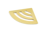 Brass Triangle Blank, 10 Raw Brass Fan Stamping Blanks, Findings (40x28x0.80mm) M203