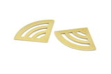 Brass Triangle Blank, 10 Raw Brass Fan Stamping Blanks, Findings (40x28x0.80mm) M203